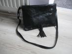 VERA PELLE zwart leren tas goede staat als nieuw, Sieraden, Tassen en Uiterlijk, Tassen | Damestassen, Ophalen of Verzenden, Zo goed als nieuw