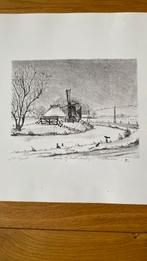 Litho Molen bij Kalkovensebrug Alkmaar door Johan Groot, Ophalen