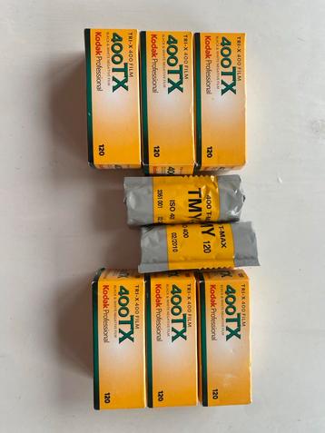 Kodak 120 Film - 6x Tri-X 400TX & 2x T-Max 400 beschikbaar voor biedingen