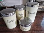 vintage Brabantia blikken creme +suiker koffie thee beschuit, Verzamelen, Blikken, Ophalen of Verzenden, Gebruikt, Beschuit, Overige merken