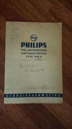 Philips type 990a radio gebruiksaanwijzing 1939, Ophalen of Verzenden