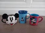Set van 3 unieke Mickey Mouse mokken, Verzamelen, Disney, Ophalen of Verzenden, Mickey Mouse, Zo goed als nieuw, Servies