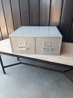 Vintage metalen archiefkastje tandartspraktijk, Ophalen, Gebruikt, Vintage