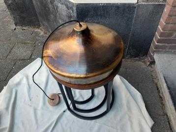 Hanglamp, mooi massief koper, ronde kap, vintage beschikbaar voor biedingen
