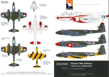 1/32 decals (uit DD32025) KLu Meteor F.Mk.8 beschikbaar voor biedingen