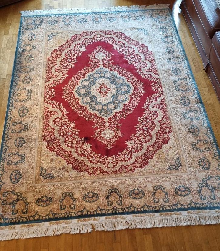 Handgemaakt Turks Zijde Tapijt - 243x167cm, Huis en Inrichting, Stoffering | Tapijten en Kleden, Nieuw, 200 cm of meer, Rechthoekig