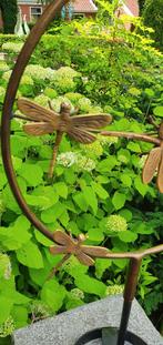 BRONZEN CIRKEL MET 5 LIBELLES / / opruiming, Tuin en Terras, Nieuw, Info@huisentuindecoratiemarie.nl, Huis en tuin decoratie marie