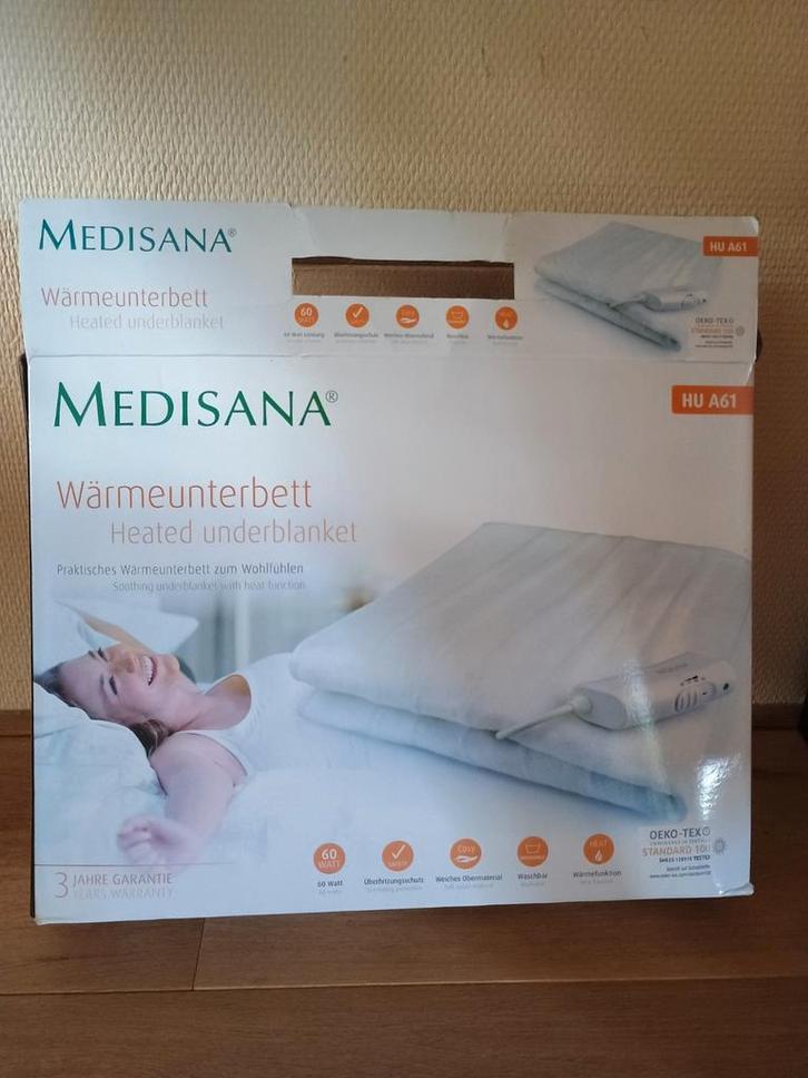 Medisana HU A61 Warmte Onderdeken - Nieuw!, Huis en Inrichting, Slaapkamer | Beddengoed, Nieuw, Deken of Dekbed, Eenpersoons, Wit