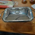 Marinox Verzilverde schaalset met warmhoudfunctie rechaud, Ophalen of Verzenden, Zo goed als nieuw