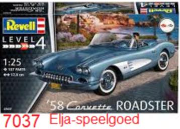 Revell 7037 CORVETTE ROADSTER (1958 USA) 1:25 modelbouw beschikbaar voor biedingen