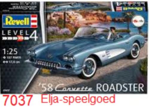 Revell 7037 CORVETTE ROADSTER (1958 USA) 1:25 modelbouw, Hobby en Vrije tijd, Modelbouw | Auto's en Voertuigen, Nieuw, Auto, Groter dan 1:32