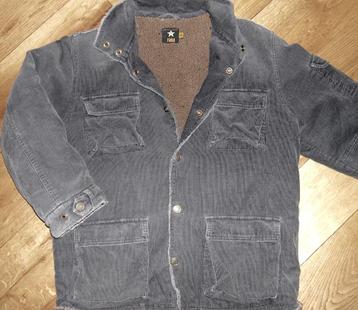 z.g.a.n. Fidel leigrijze corduroy jas maat 140 beschikbaar voor biedingen