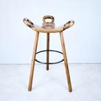 barkruk Marbella Sergio Rodrigues Spaans hout 70s, Gebruikt, -, -, 60 tot 90 cm