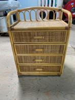 Nette bamboe rieten ladenkast, Huis en Inrichting, Kasten | Ladekasten, Ophalen, Zo goed als nieuw