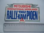 sticker oud Mitsubishi 1982 Rally Kampioen Lancer colt japan, Verzenden, Zo goed als nieuw, Bedrijf of Vereniging