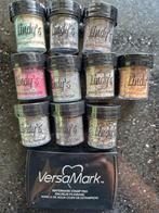 10x LINDY'S EMBOSSING POEDER VERSAMARK set, Ophalen of Verzenden, Zo goed als nieuw, Inkt, Foam of Stempelhouder
