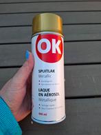 Nieuwe fles spuitlak Metallic Goud van OK. 400 ml., Doe-het-zelf en Verbouw, Verf, Beits en Lak, Ophalen of Verzenden, Nieuw, Lak