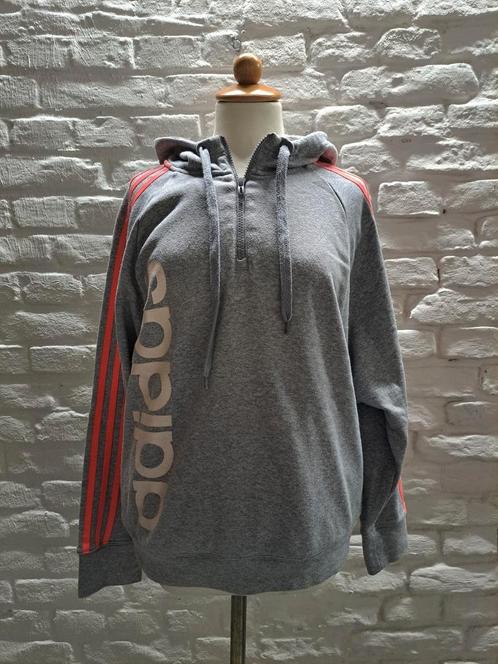Hoedie adidas maat 38 40, Kleding | Dames, Truien en Vesten, Zo goed als nieuw, Maat 38/40 (M), Grijs, Verzenden