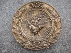 Bronse jacht tafereel wandbord, Antiek en Kunst, Ophalen of Verzenden