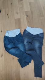 Zwangerschapsbroek jeans, Blauw, Maat 42/44 (L), Ophalen of Verzenden, Zo goed als nieuw