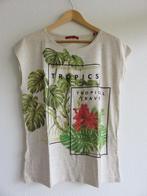 esprit Tropical travel shirt met monstera bladeren maat M, Maat 38/40 (M), Beige, Ophalen of Verzenden, Zo goed als nieuw