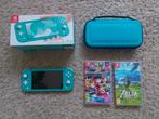 Nintendo Switch Lite Turquoise - ZGAN - met doos, Spelcomputers en Games, Spelcomputers | Nintendo Switch Lite, Ophalen, Turquoise