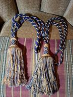 Een set grote embrasses/gordijnkwasten, marineblauw/goud, Antiek en Kunst, Verzenden