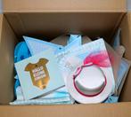 doos met baby boy  slingers en diverse, Ophalen of Verzenden, Gebruikt, Versiering, Geboorte of Huwelijk