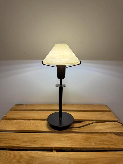 Vintage Steinhauer Bureau Tafellamp Metaal Glas, Huis en Inrichting, Lampen | Tafellampen, Zo goed als nieuw, Minder dan 50 cm