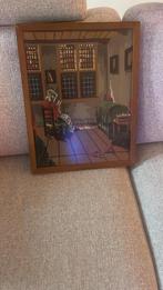 Vintage Interieur Schilderij, Huis en Inrichting, Ophalen of Verzenden, Gebruikt, Schilderij, Minder dan 50 cm