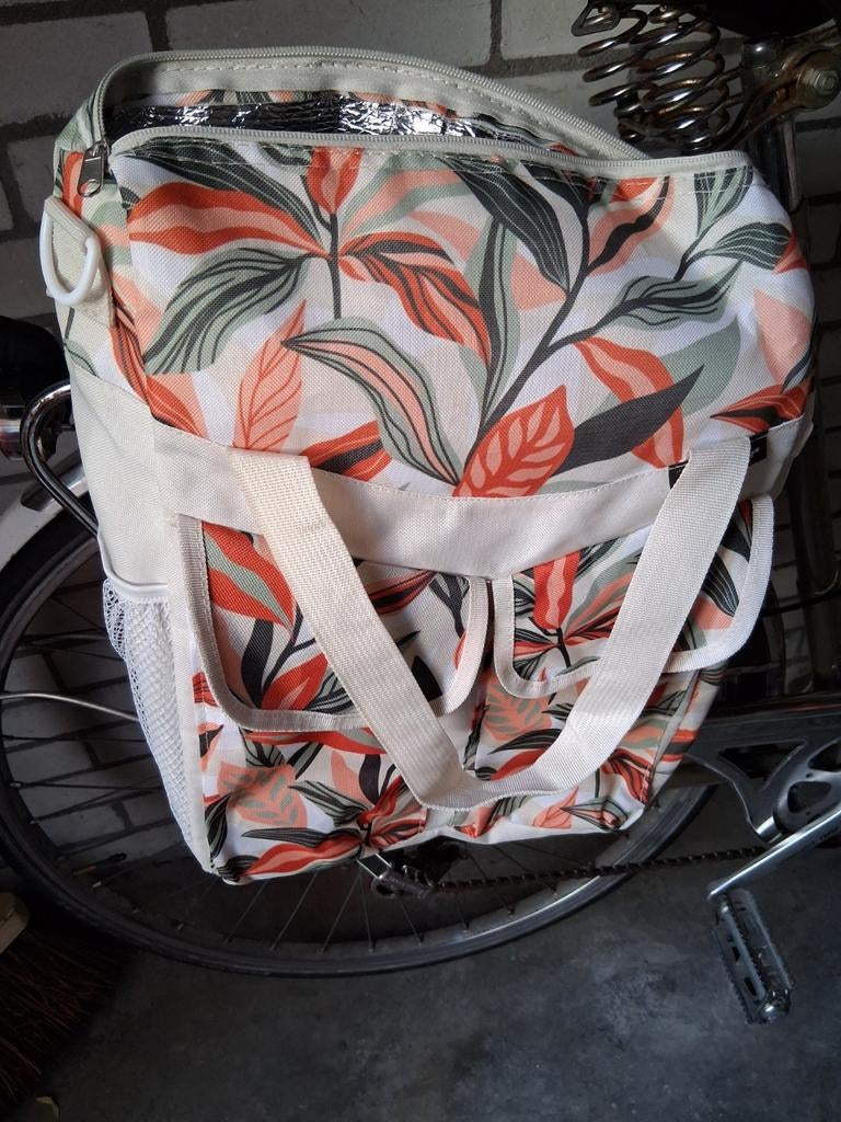 Fietskoeltas met bladmotief, Ophalen of Verzenden, Zo goed als nieuw, Onbekend