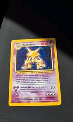 Alakazam 1/102 Pokemon Base holo, Ophalen of Verzenden, Zo goed als nieuw, Booster, Foil