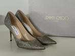 Jimmy Choo Agnes Lame Glitter Light Bronze maat 38, Kleding | Dames, Schoenen, Jimmy Choo, Ophalen of Verzenden, Zo goed als nieuw