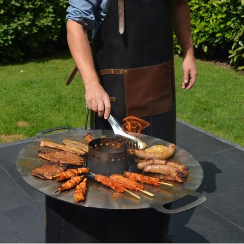 Leren schort zwart / bruin / BBQ schort, Tuin en Terras, Barbecue-accessoires, Nieuw, Ophalen of Verzenden