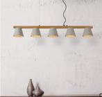 Lucide hanglamp Possio, Huis en Inrichting, Lampen | Hanglampen, Ophalen, Zo goed als nieuw, Hout, 75 cm of meer