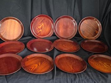 12 vintage jaren 60 borden van superwood beschikbaar voor biedingen
