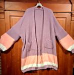 heerlijk oversized gebreid vest lila zalmroze crème, Kleding | Dames, Grote Maten, Ophalen of Verzenden, Nieuw, Roze, Trui of Vest