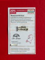 (114) Restaurant De Kraai 20% korting op gehele rekening, Tickets en Kaartjes, Kortingen en Cadeaubonnen, Drie personen of meer