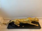 Gouden Panter Beeld - Beschadigd, Antiek en Kunst, Kunst | Beelden en Houtsnijwerken, Ophalen