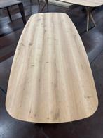 Eiken Deens ovale tafel Puglia met gebogen poten 220x100cm, Ophalen, 200 cm of meer, 50 tot 100 cm, Zo goed als nieuw