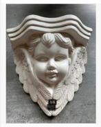 Engelen console, plateau, wit, steen, Brocante, Ophalen of Verzenden