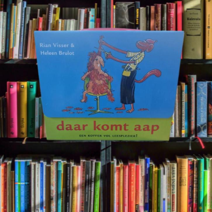 kinderboek daar komt aap, Boeken, Kinderboeken | Jeugd | 10 tot 12 jaar, Zo goed als nieuw, Fictie, Ophalen of Verzenden