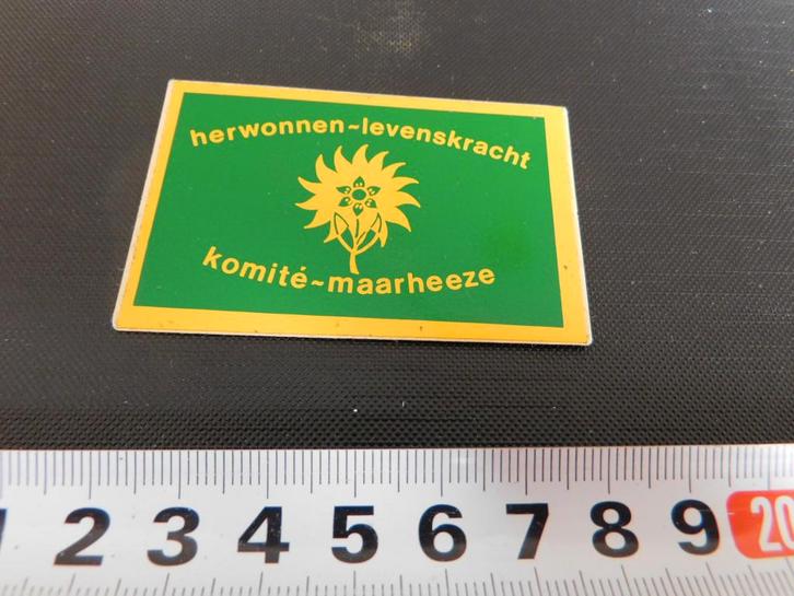 sticker herwonnen levenskracht komité maarheeze, Verzamelen, Stickers, Zo goed als nieuw, Ophalen