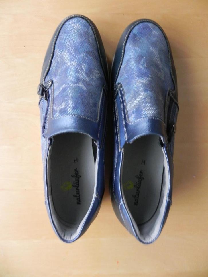 TE KOOP; NATURLAUFER DAMESSCHOENEN MAAT 42/H, Kleding | Dames, Schoenen, Zo goed als nieuw, Instappers, Blauw, Ophalen