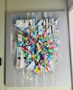 3D schilderij Abstracr Face, metaal & hout, Antiek en Kunst, Kunst | Schilderijen | Abstract, Ophalen