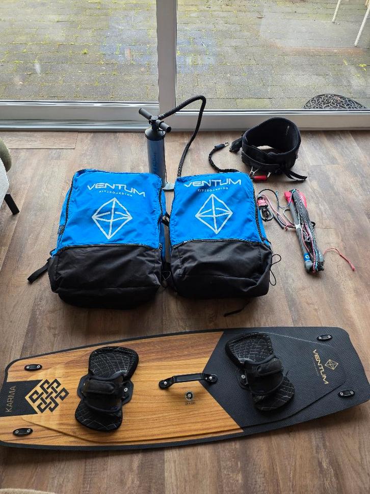 Volledige Kitesurf set Ventum Xplore V2 (9m + 12m), Watersport en Boten, Kitesurfen, Zo goed als nieuw, Kitesurf-set, 9 m², Directional