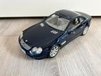 1:18 Maisto Mercedes-Benz SL-klasse 2001 Blauw Zonder doos, Ophalen of Verzenden, Nieuw, Auto, Maisto