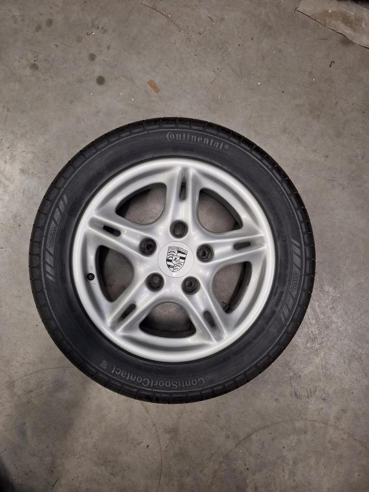 Porsche Velgen met Banden, Auto-onderdelen, Banden en Velgen, Banden en Velgen, Zomerbanden, 16 inch, 205 mm, Personenwagen, Gebruikt