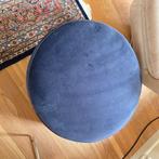 Made poef donkerblauw, Huis en Inrichting, Banken | Voetenbanken en Poefen, Rond, Minder dan 50 cm, Ophalen of Verzenden, Zo goed als nieuw
