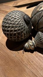 3 vintage kerstballen ornamenten decoratie, Diversen, Kerst, Ophalen of Verzenden, Zo goed als nieuw